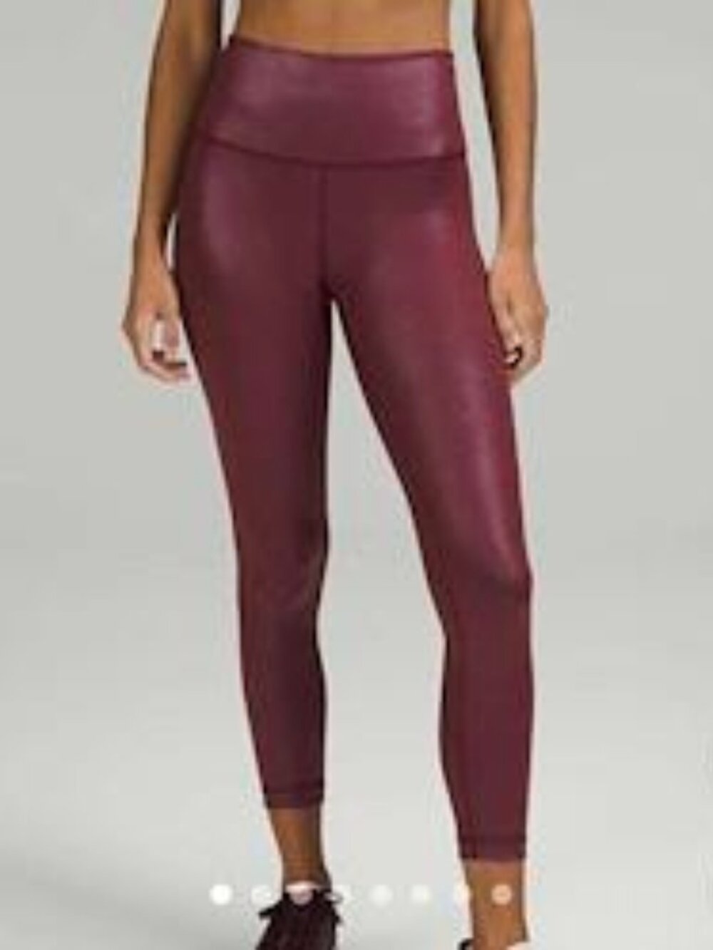 Lululemon Wunder Train High-Rise Tight 25" in Radiate Foil Print Red Merlot Sz 4